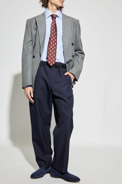 Shirt With A Striped Pattern, Men's, Light Blue