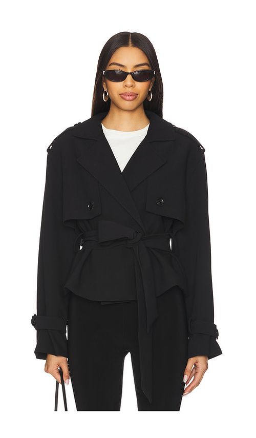 Favorite Daughter The Cropped Charles Trench in Black. - M also in
