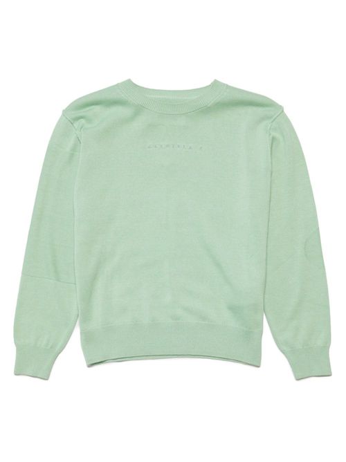 Logo-embroidered pullover - Green