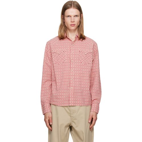 Red & White Classic Fit Checked Western Shirt