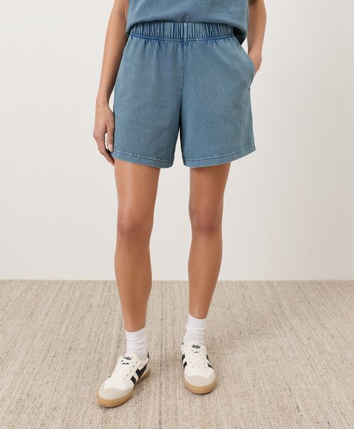 Women's Washed Wedgewood Blue Weekends Beach Short