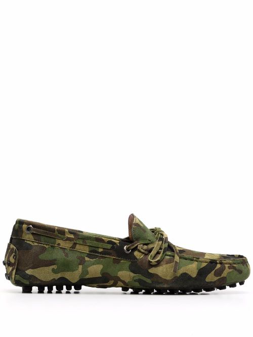 James camouflage-print loafers - Green