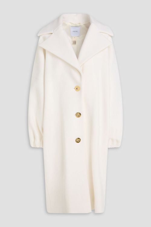 Elliptic wool-blend twill coat - White - FR 38