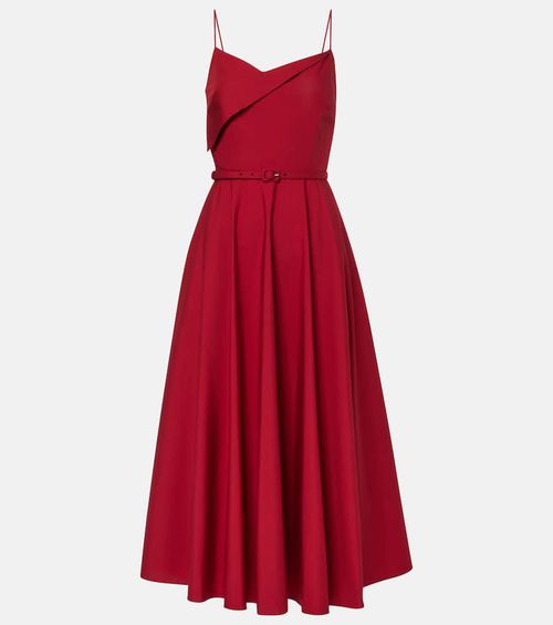 Cotton poplin midi dress