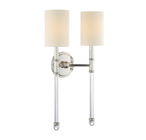 Savoy House Fremont 2-Light Sconce in Polished Nicke