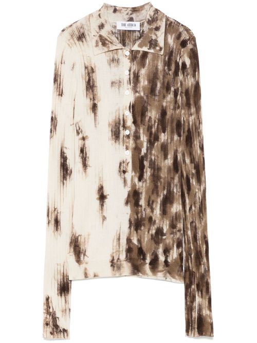 Tie-dye polo top - Neutrals