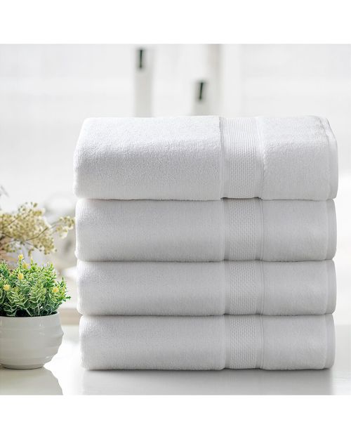2pc Zero Twist Cotton Plush Bath Sheet Set