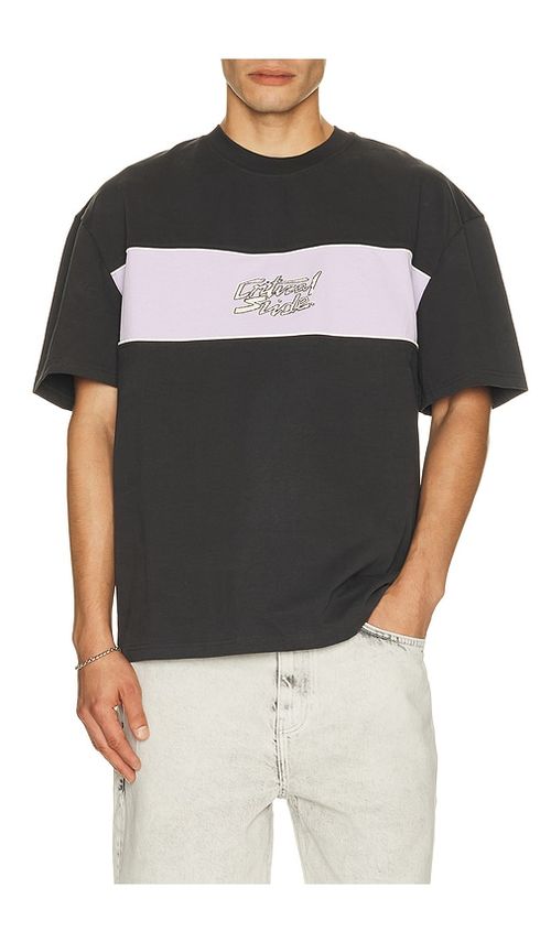 Critical Slide Electric Panel Tee in Black. L. Also in M, S, XL/1X