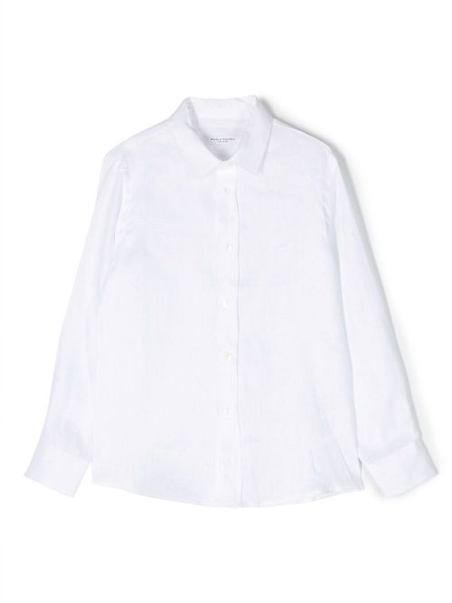 Plain linen shirt - White
