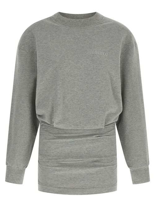 Draped Mini Dress Dresses Gray