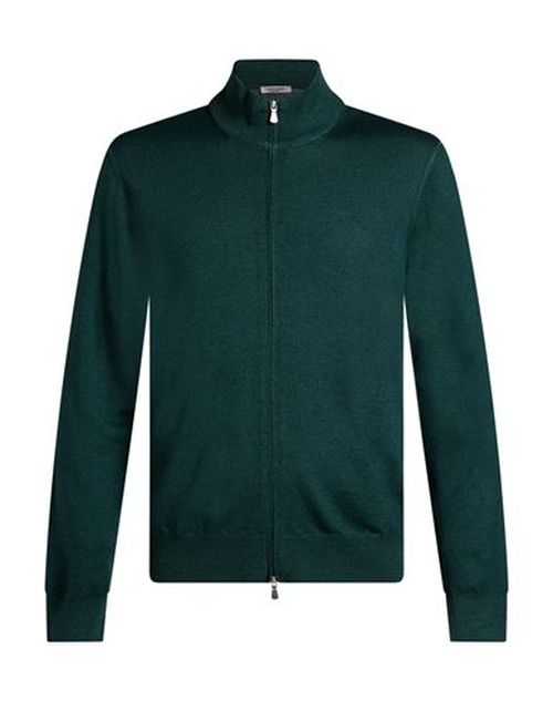Man Cardigan Dark green Size 40 Virgin Wool