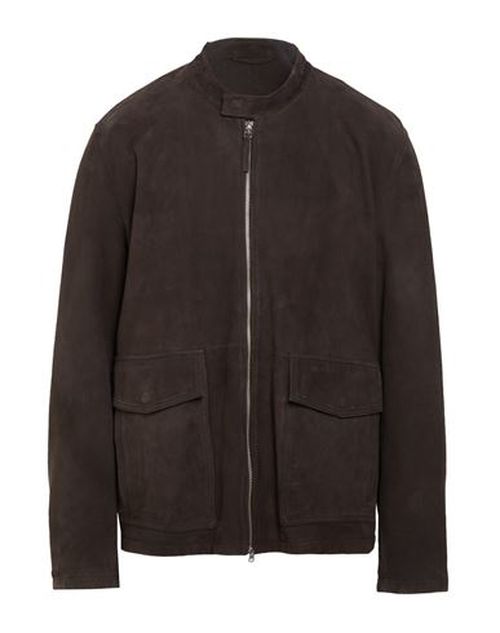 Man Jacket Charcoal Size 40 Goat skin