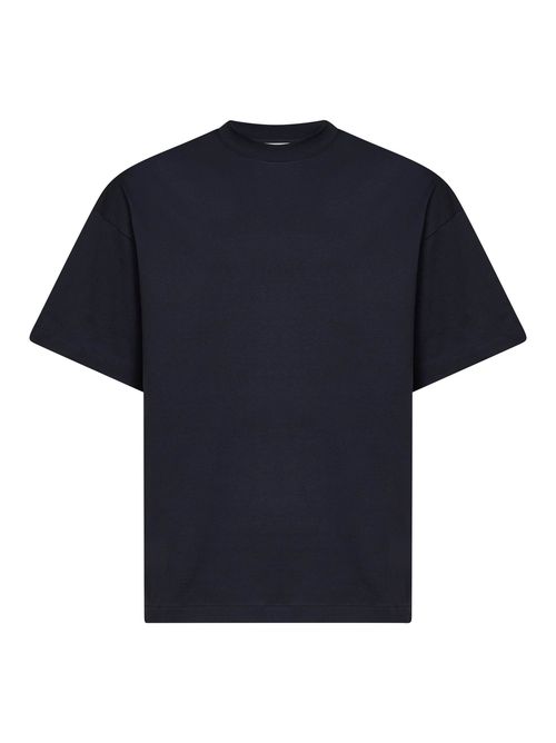 Boxy Cotton T-Shirt — Navy