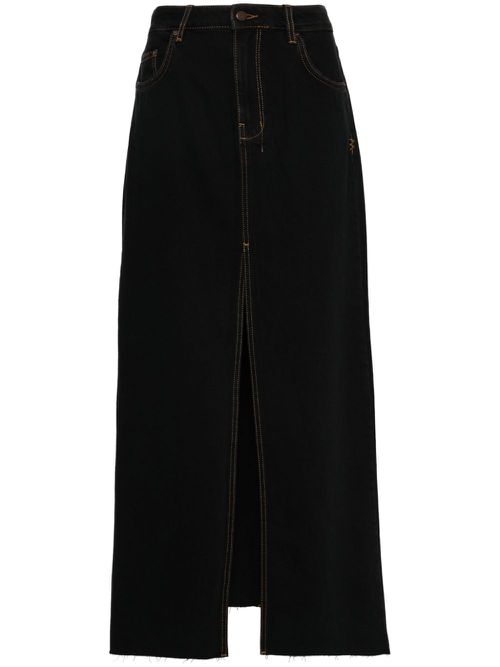 Kara Maxi denim skirt - Black