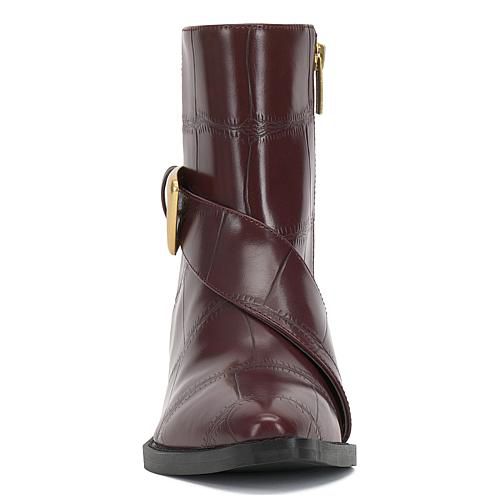 Philan Western-Style Short Bootie - Brown