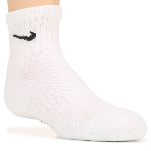 6 Pack Youth Medium Cushioned Ankle Socks (White)