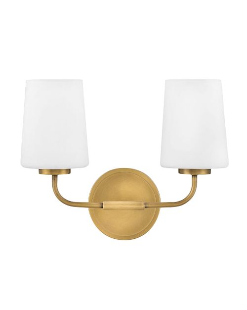 Kline 2-Light Bathroom Vanity Light in Heritage Bra