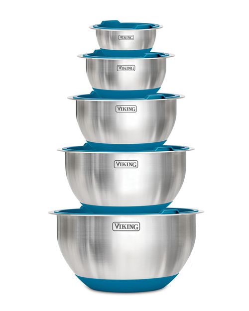 10Pc Stainless Steel Mixing Bowl Set With Lids