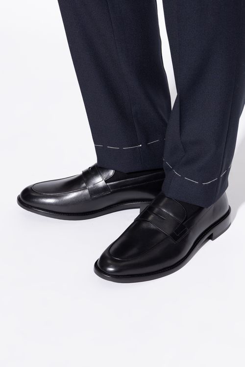 Leather Loafers, Men's, Black