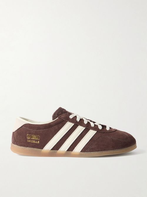 Gazelle Lo Pro Leather-trimmed Suede Sneakers - Brown