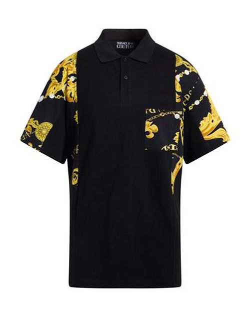Man Polo shirt Black Size XL Cotton, Polyester, Polyamide, Elastane