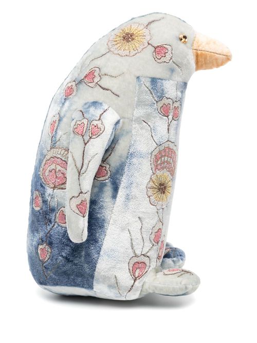 Anke Drechsel | Anke Drechsel penguin big embroidered soft toy - Blue |  Realry