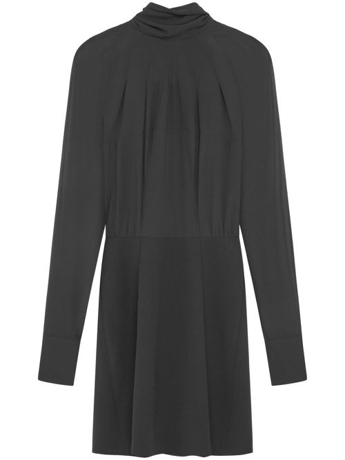Ruched-detailing mini dress - Black