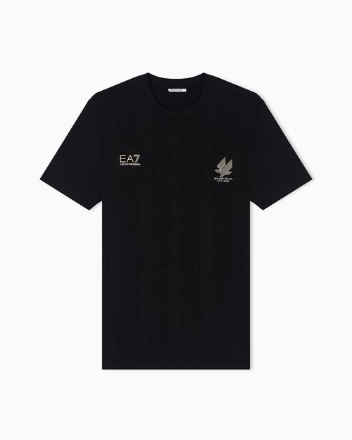 Soccer T-shirt in technical jacquard fabric