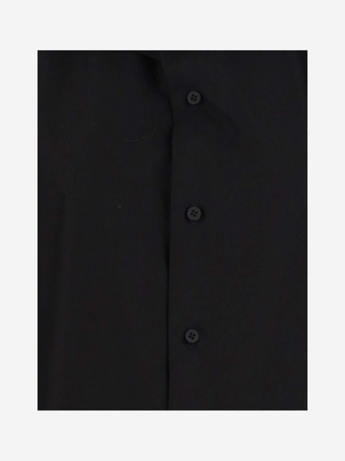 Cotton Chemisier Dress — Black
