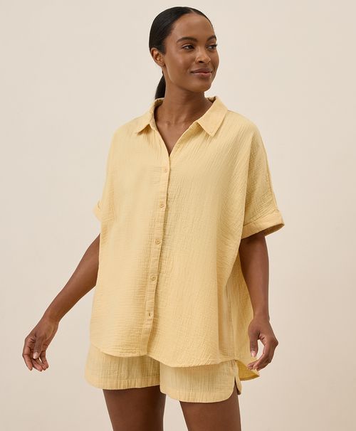 Women's Sungold Coastal Double Gauze Oversized Shirt