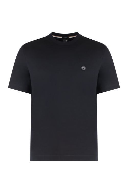 Logo Cotton T-Shirt — Black