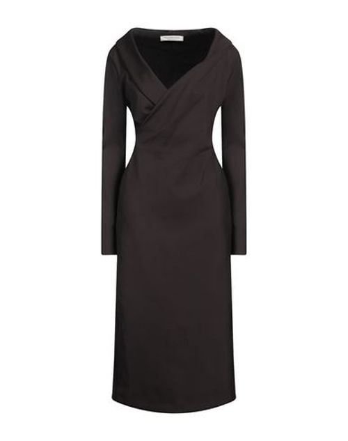 Woman Midi dress Dark brown Size 6 Polyamide, Elastane