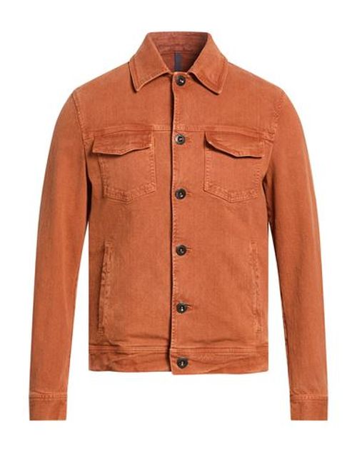 Man Denim outerwear Rust Size 40 Cotton, Elastane