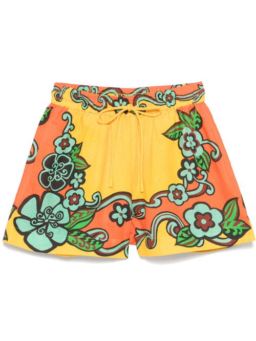 Floral shorts - Yellow