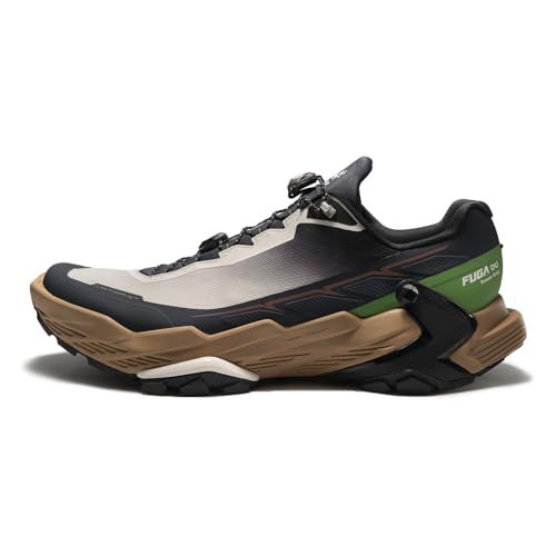 KAILAS Men's FUGA DU Trail Running Shoes Non-Slip Lightweight Wide Toe Box Shoe Walking Hiking Outdoor Footwear Sport Sneakers Chalk White/Deep Blue US