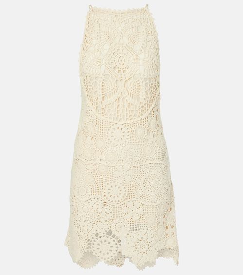 Staud Mini Whimsy crochet cotton minidress