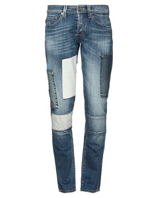 Man Jeans Blue Size 33 Cotton, Elastane