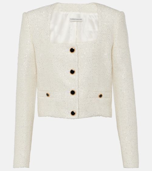 Sequined tweed jacket