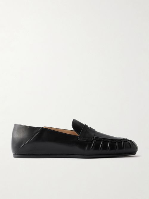 Brooks Collapsible-heel Leather Loafers - Black
