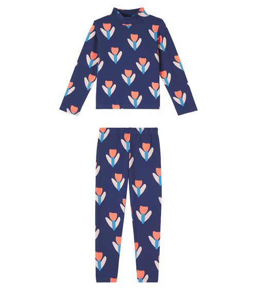 Tulip printed sweatshirt and pants