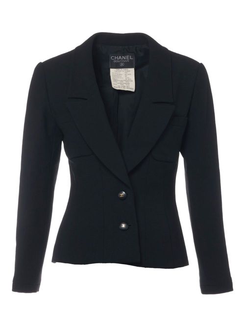 CHANEL Pre-Owned 1995 Interlocking CC-buttons blazer - Black