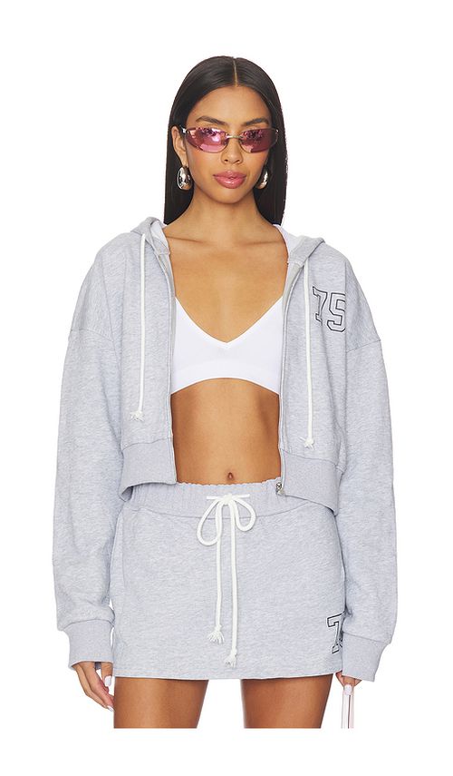 Superdown Kasia Zip Up Hoodie in Light Grey. - XS also in