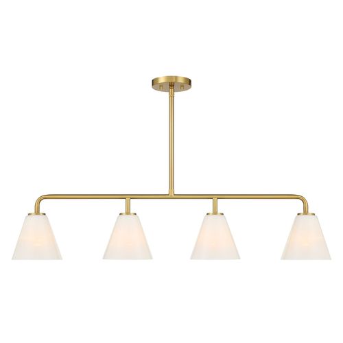 Blair 4-Light Linear Chandelier in Warm Bra