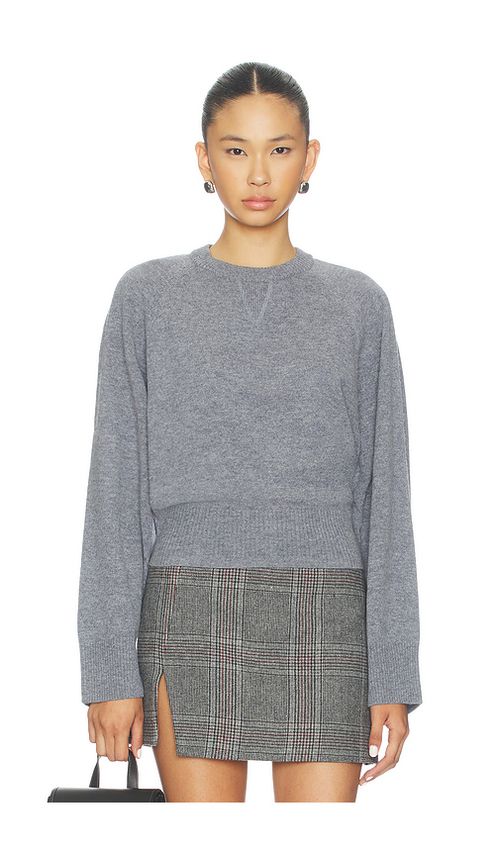 REMAIN Bat Sleeve Crewneck Pullover in Grey. M. Also in