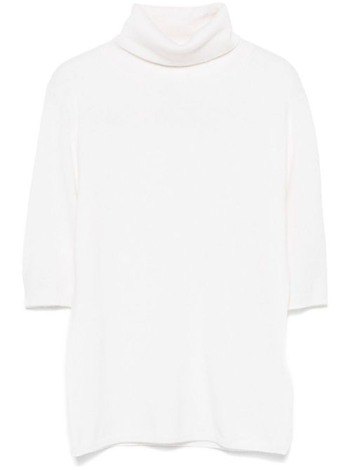 Roll-neck sweater - White