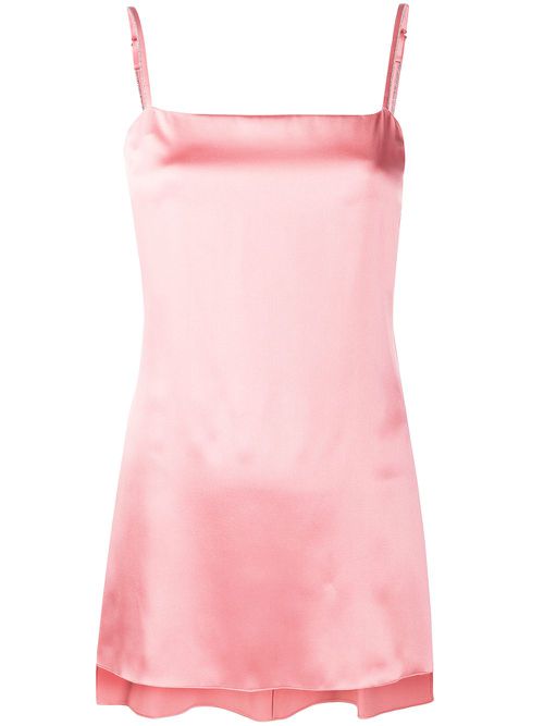 Elongated brass-embellished top - Pink