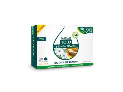 Phytosun Dry and Oily Cough Flavors Orange Flavor 20 tablet