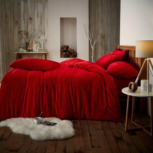 Luxury Teddy Plain Duvet Cover and Pillowcase Set