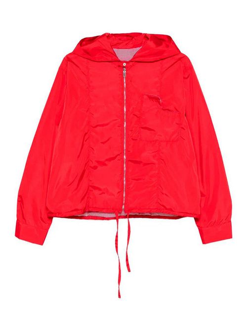 Short Nylon Reversible Jacket With Hood
