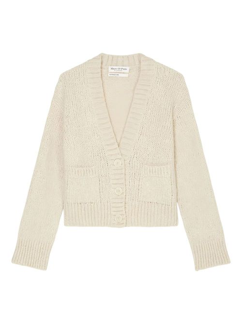 Button-up knitted cardigan - Neutrals